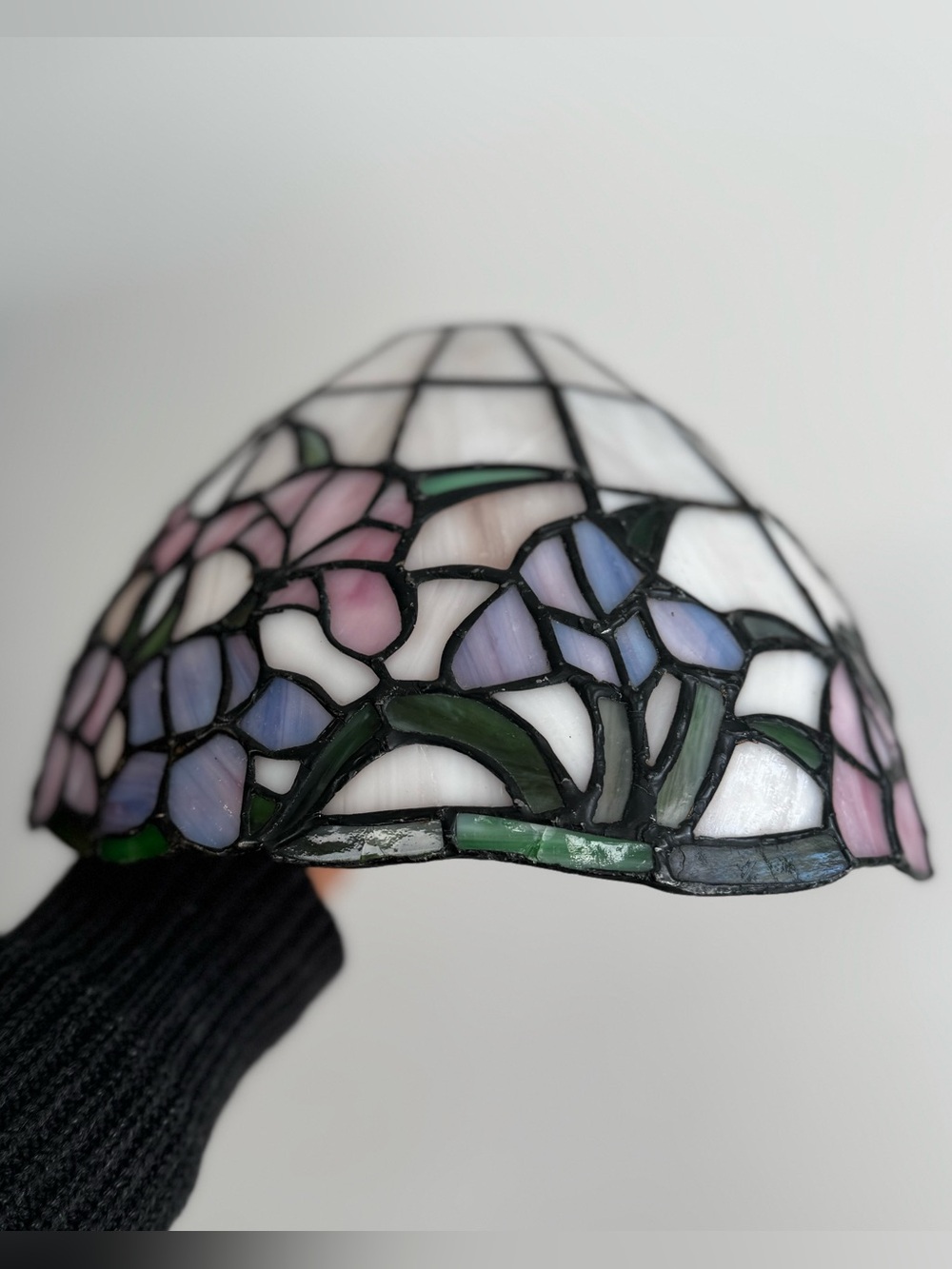 Stained Glass Floral Hat - Pink, Lavender & Green